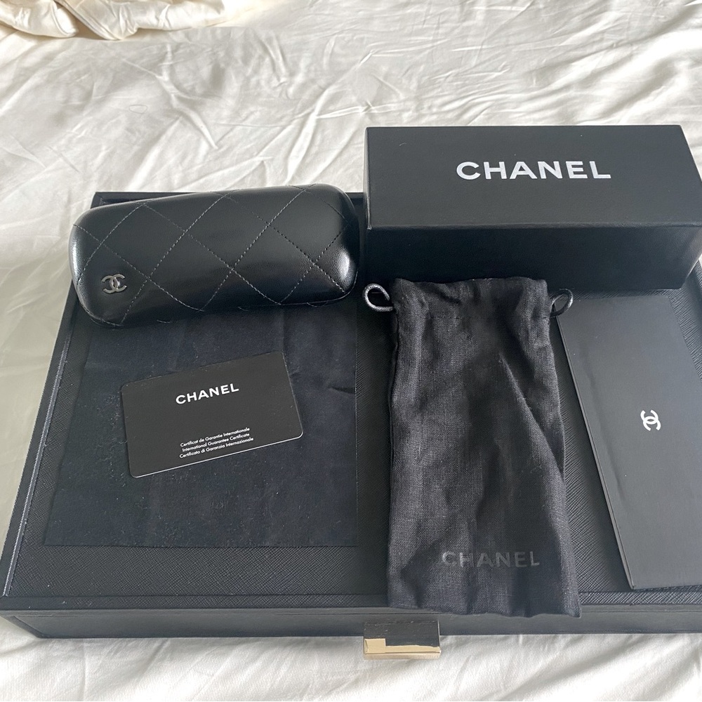 CHANEL LEATHER SUNGLASS CASE